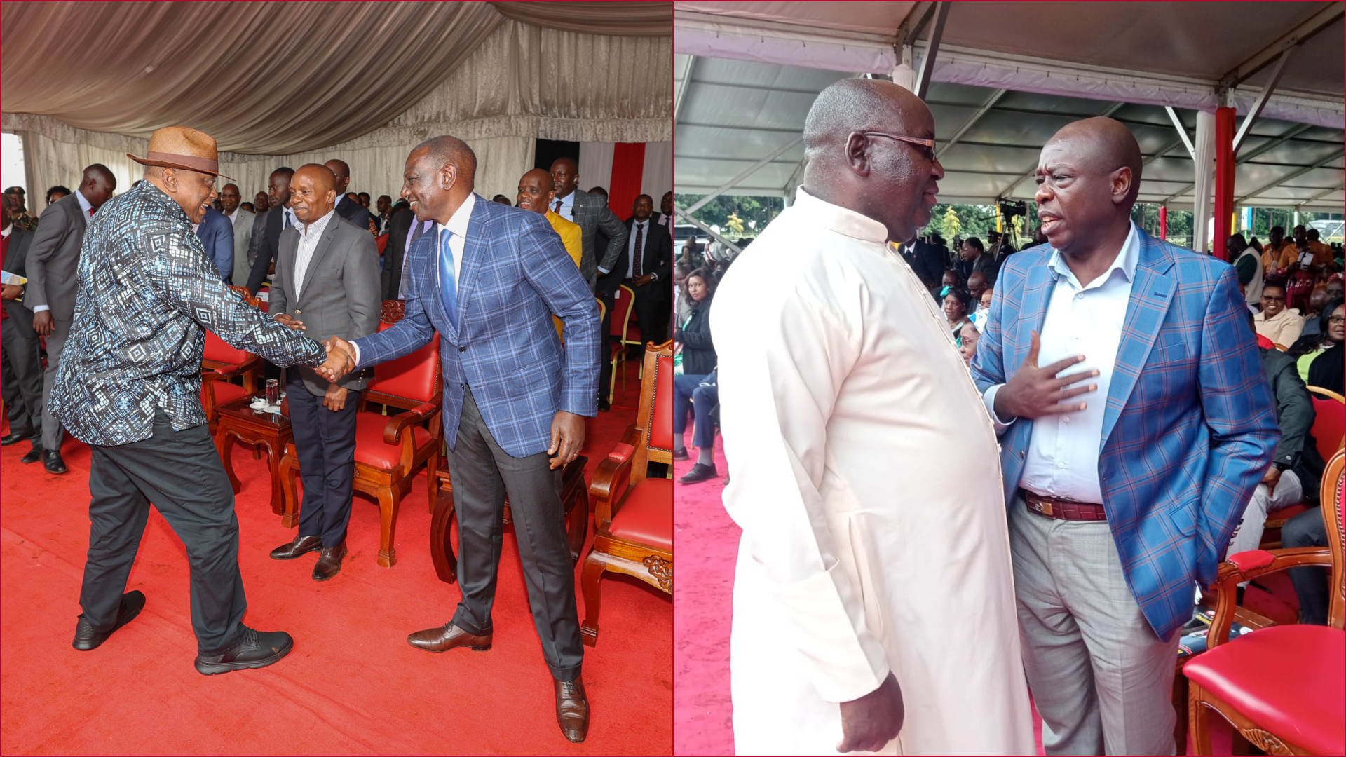 The leaders are gracing the consecration of Bishop-Elect Peter Kimani Ndung’u as the Catholic Bishop of Embu Diocese.